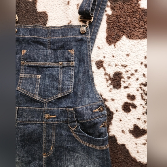 Roper Denim - "ROPER" WOMEN'S MINI SKIRT OVERALLS - DARK BLUE